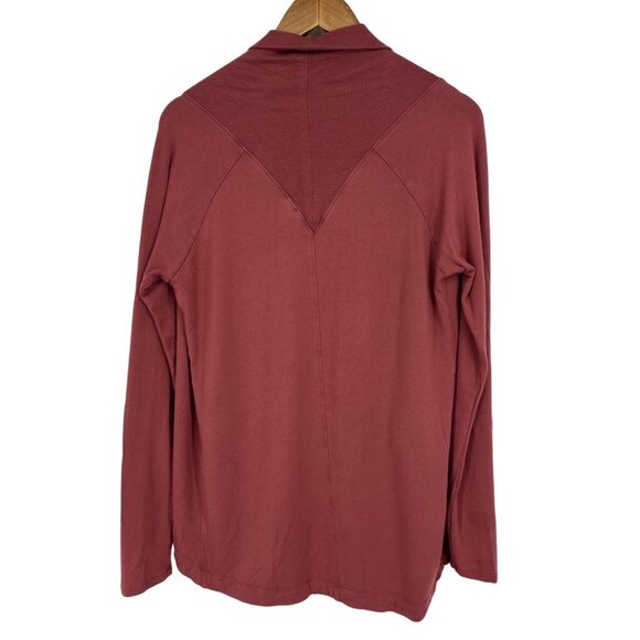 Athleta Nirvana Wear Two Ways Wrap Drape Cardigan Burgundy Size XS - Picture 7 of 10